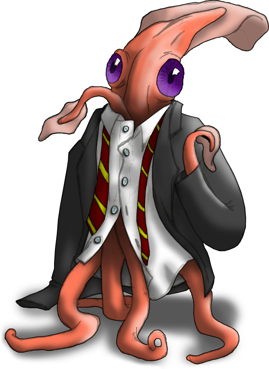 Hermit Squid 2 - This squid is trying to convince us that it is a human.