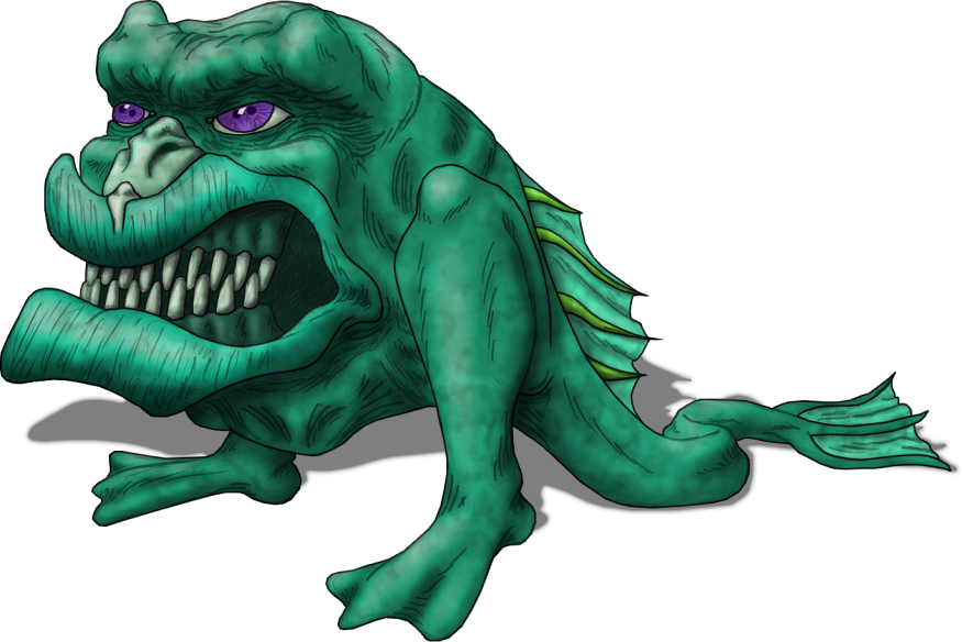 Wogrop - An amphibious creature that stands about 30 inches tall.